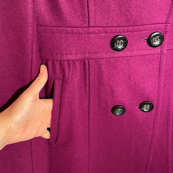NWT Early 2000s Giacca Wool Peacoat Currant M - Picture 4 of 7